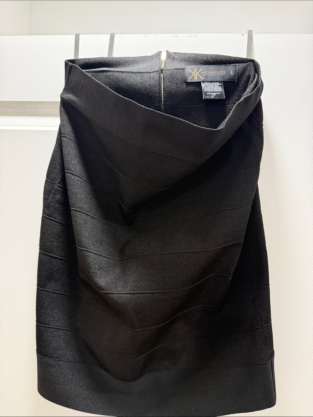 Kardashian Kollection Black Bandage Pencil Skirt
